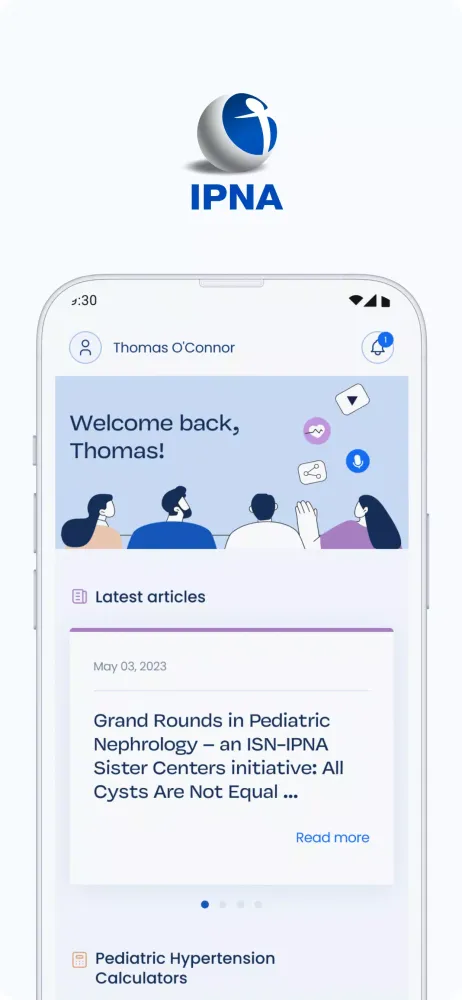 Capturas de tela do IPNA App