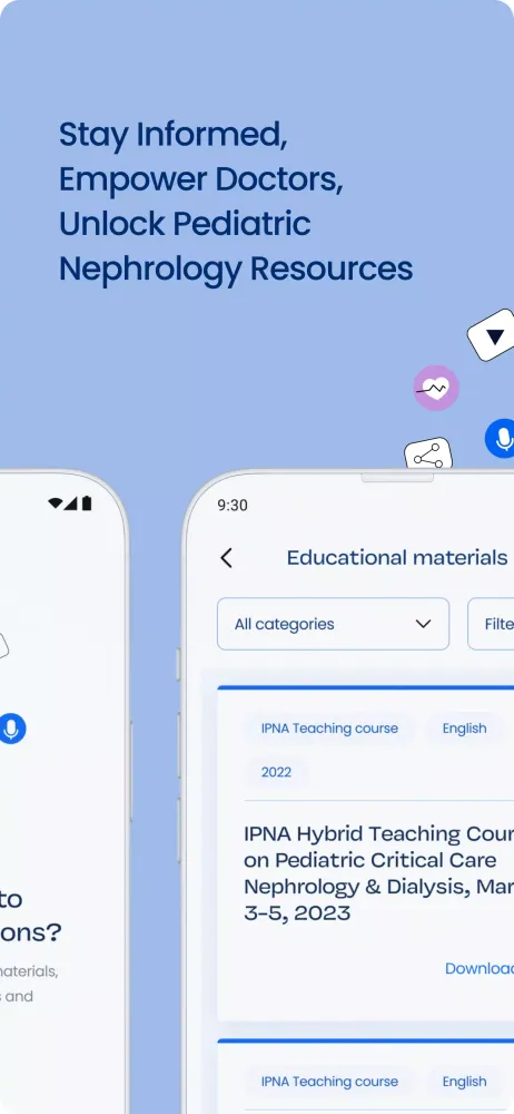 Capturas de tela do IPNA App
