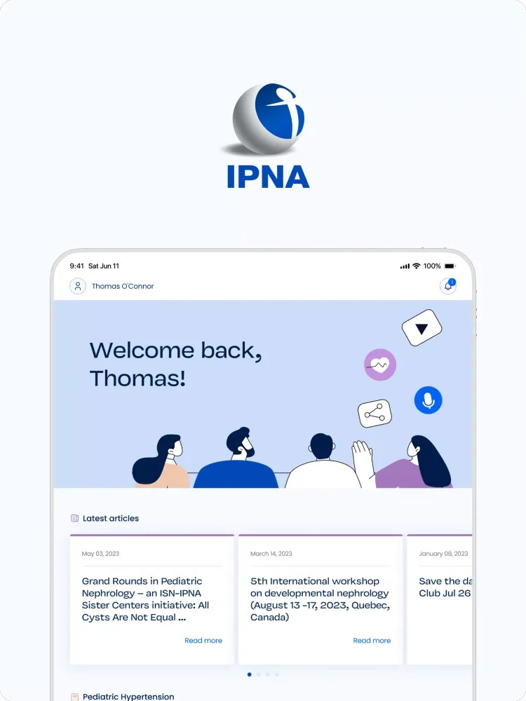 Capturas de tela do IPNA App