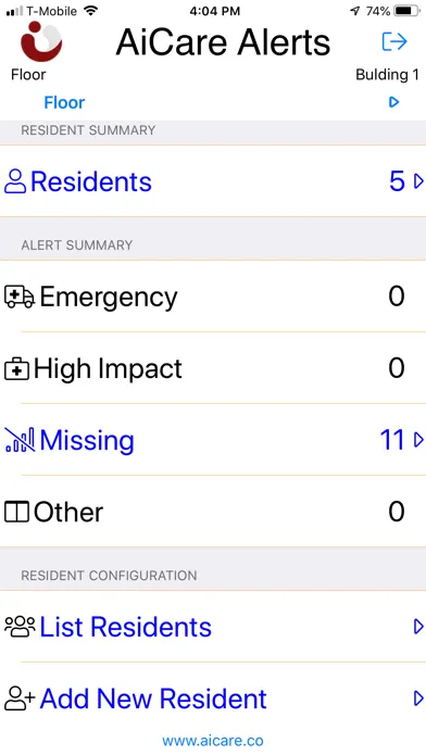 تصاویر AiCare Alert App