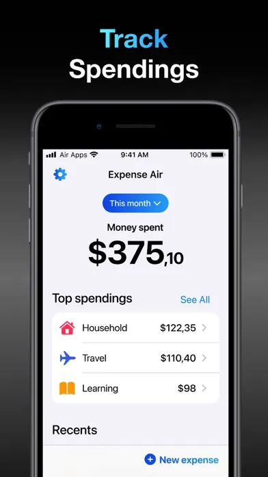 Screenshot di Expense Air - Spending Tracker