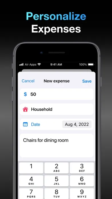 Screenshot di Expense Air - Spending Tracker