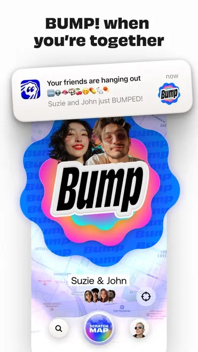 Ảnh chụp màn hình của Bump: Friend & Scratch Map