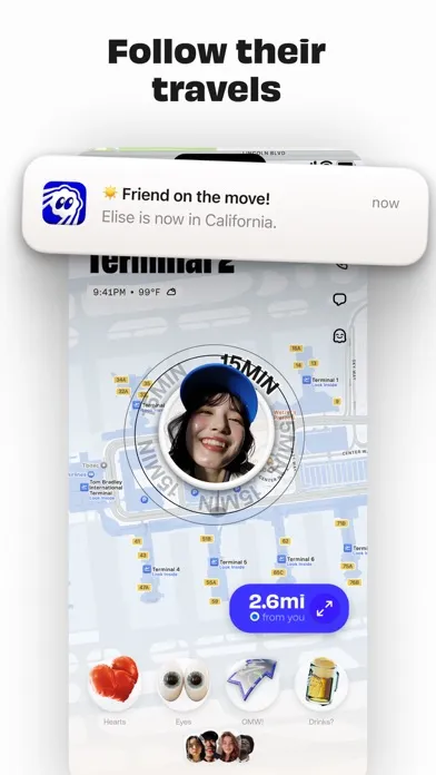 Ảnh chụp màn hình của Bump: Friend & Scratch Map