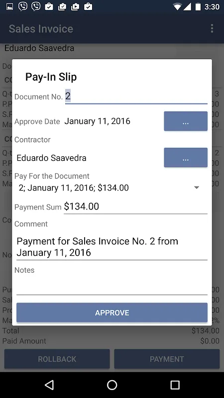 Trade Accounting Screenshots