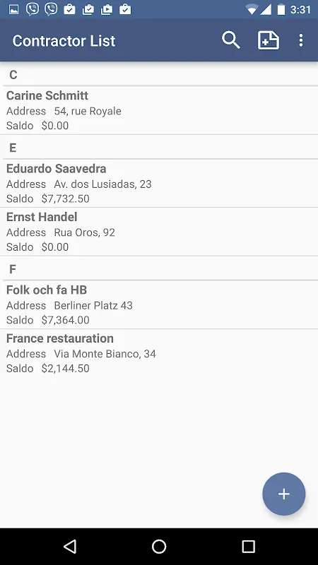 Trade Accounting Screenshots