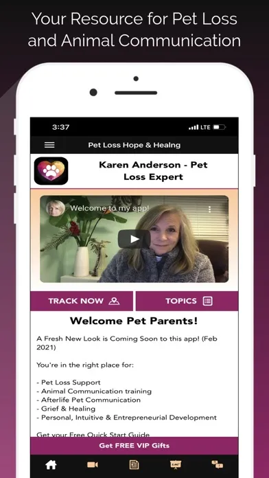 Capturas de tela do Pet Loss Hope & Healing