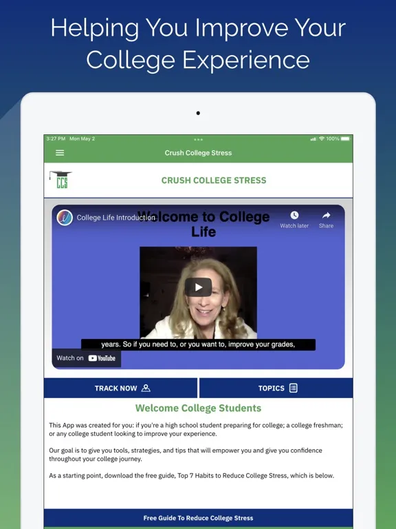 Capturas de tela do Crush College Stress iPad 
