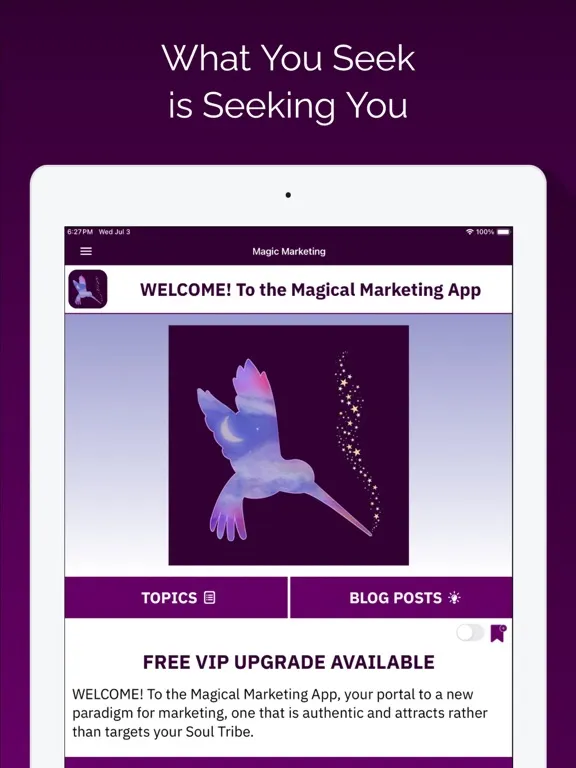 Zrzuty ekranu Magical Marketing iPad 