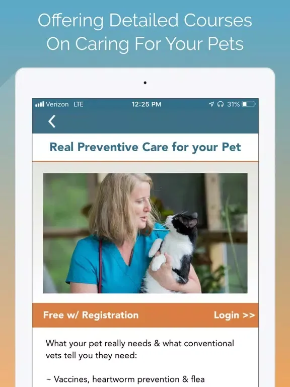 Tangkapan skrin iPet's Ally Holistic Pet Care iPad 