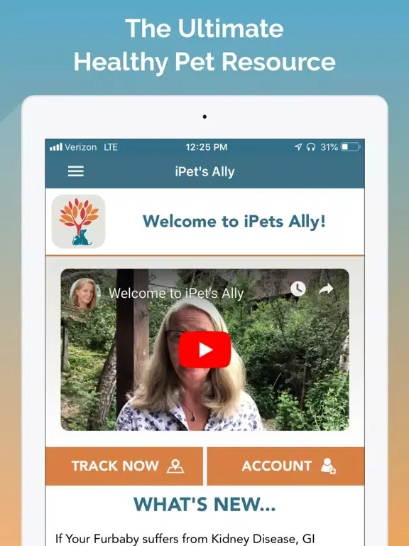 Tangkapan skrin iPet's Ally Holistic Pet Care iPad 