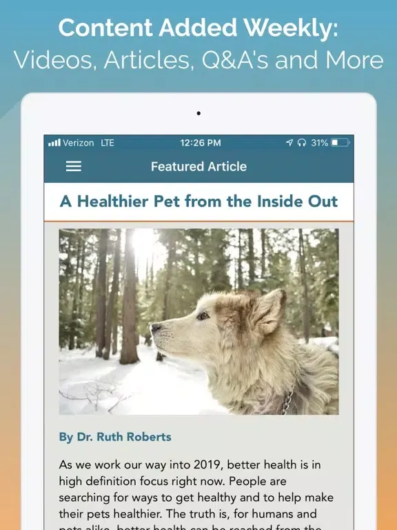 Tangkapan skrin iPet's Ally Holistic Pet Care iPad 