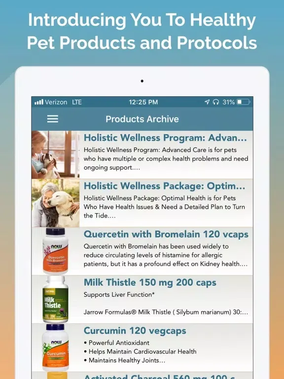 Tangkapan skrin iPet's Ally Holistic Pet Care iPad 