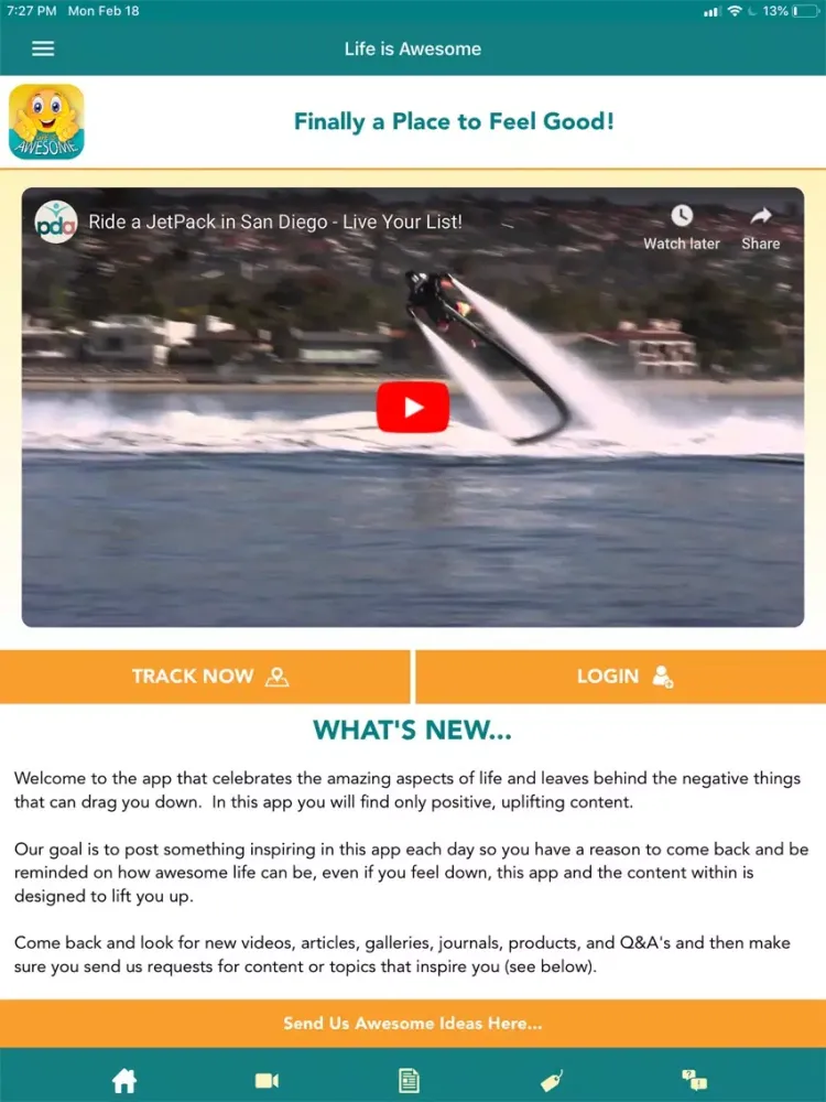 Capturas de tela do Life is Awesome iPad 