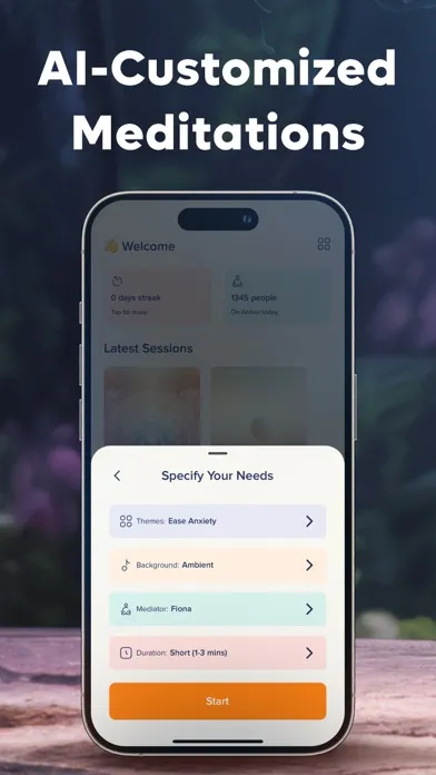 Meditation App - Amber স্ক্রিনশট