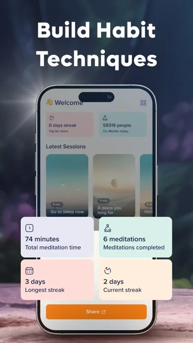 Meditation App - Amber স্ক্রিনশট