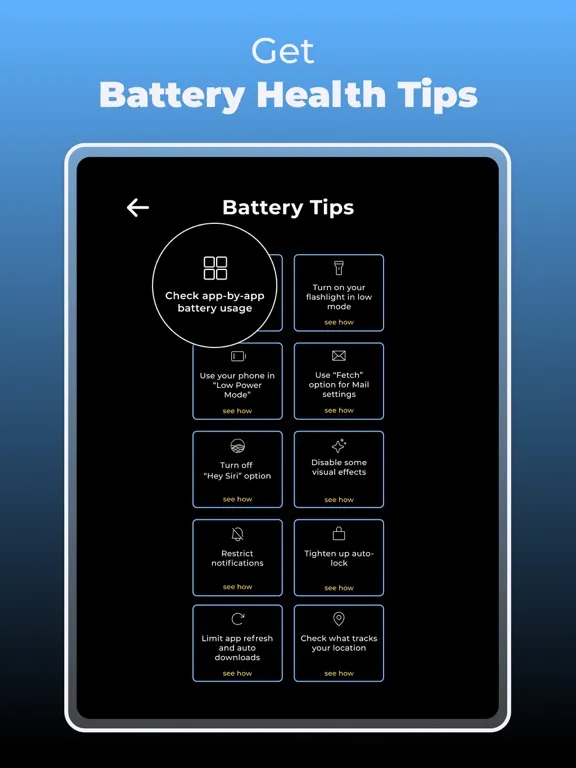 Zrzuty ekranu Battery Doctor - Battery Saver iPad 
