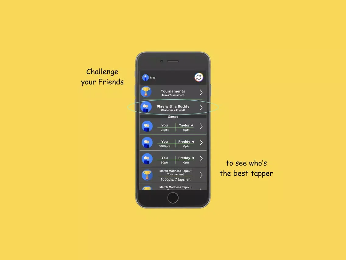 Game of Taps iPad Screenshots