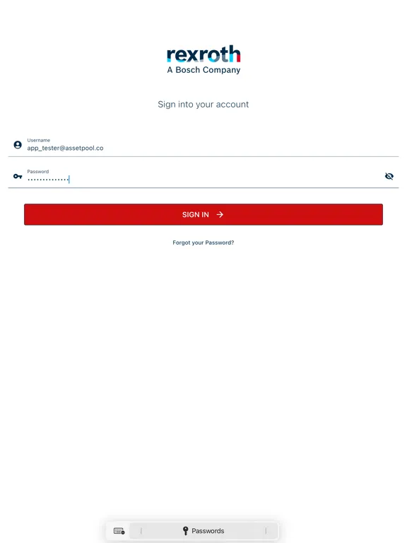 Bosch Rexroth iPad  Screenshots