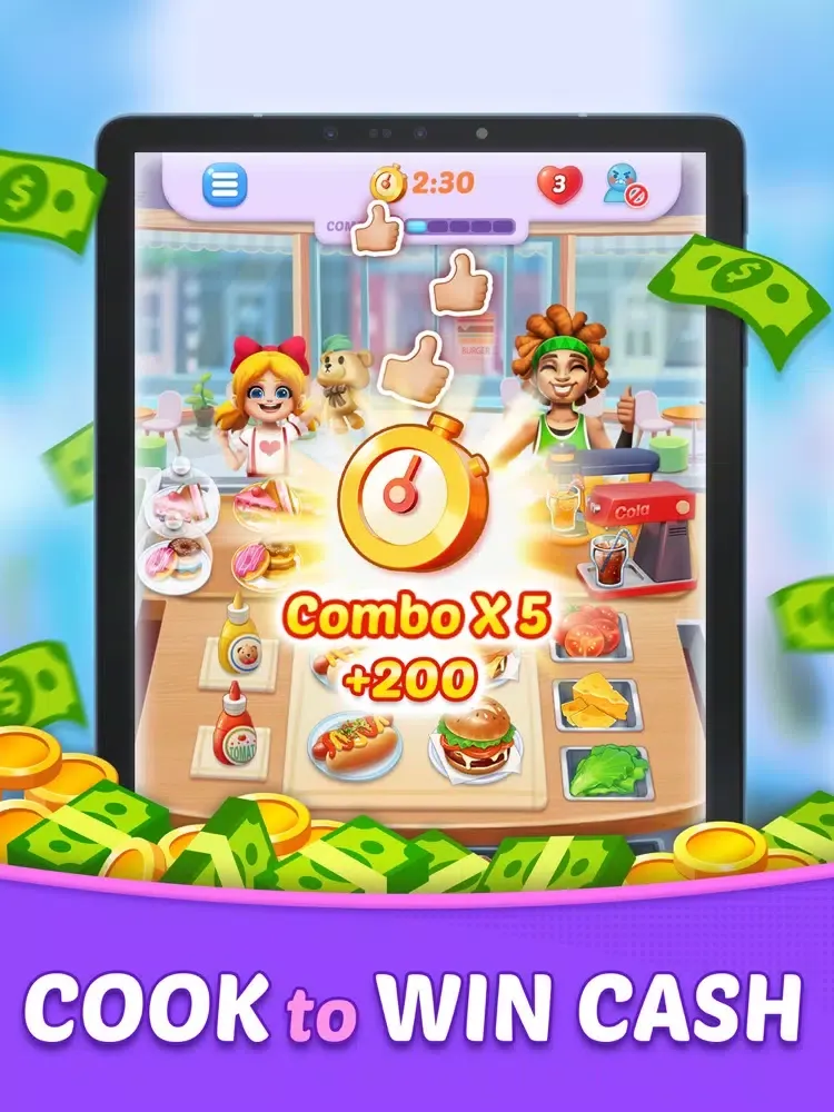 Tangkapan layar Cooking Clash: Win Real Money iPad 