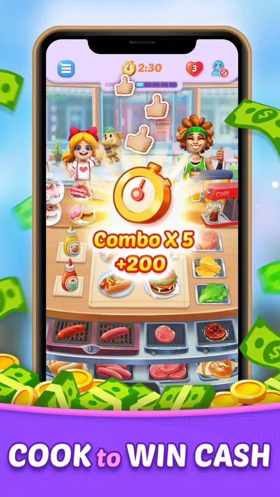 Tangkapan layar Cooking Clash: Win Real Money