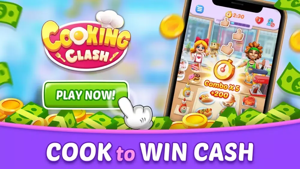 Tangkapan layar Cooking Clash: Win Real Money
