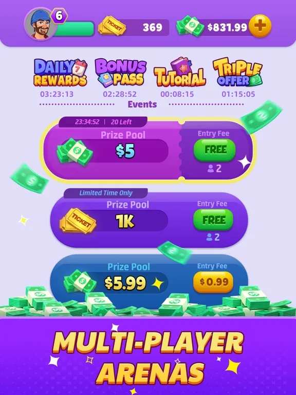 Capturas de tela do Solitaire Slam: Win Real Cash iPad 
