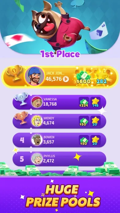 Capturas de tela do Solitaire Slam: Win Real Cash