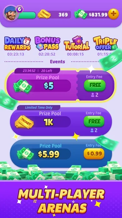 Capturas de tela do Solitaire Slam: Win Real Cash