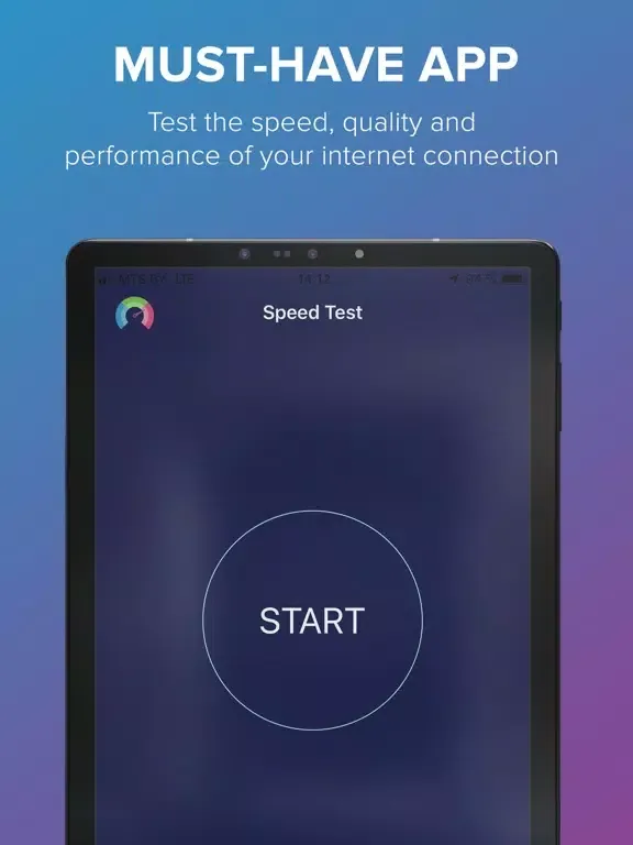 Capturas de tela do SpeedTest Mobile iPad 