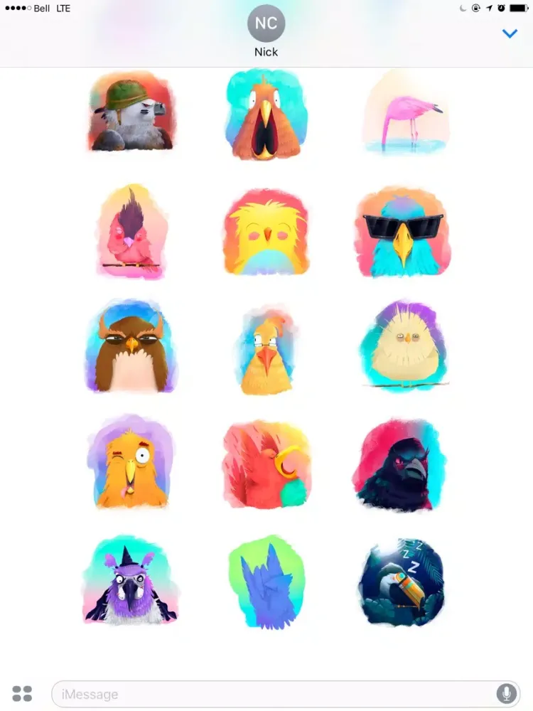 Strange Birds Stickers iPad  스크린샷
