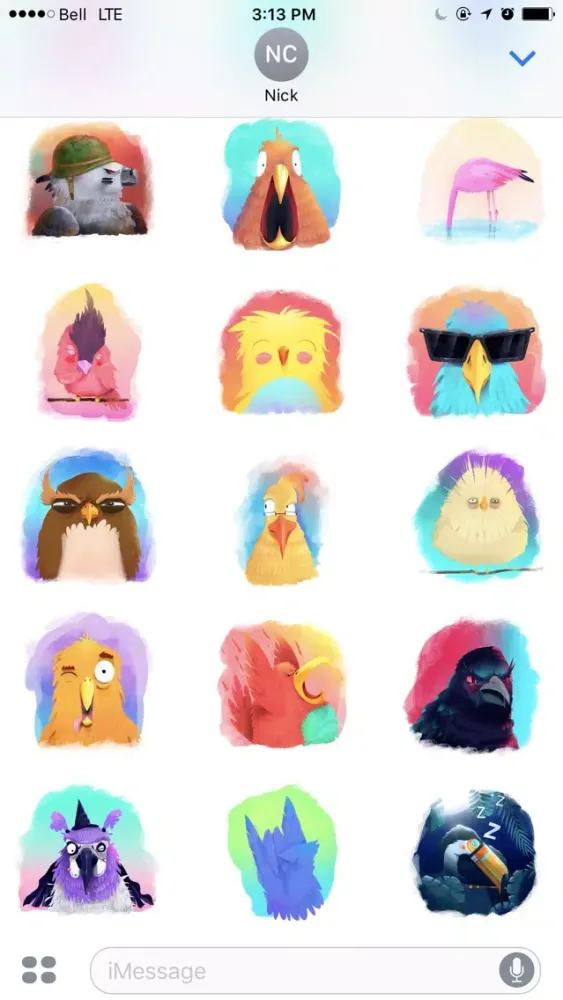 Strange Birds Stickers 스크린샷