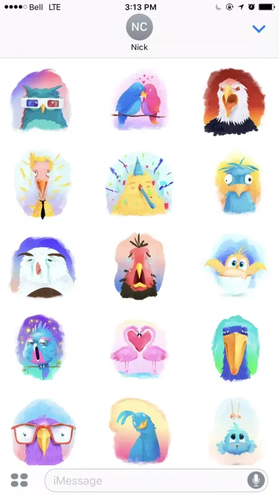 Strange Birds Stickers 스크린샷