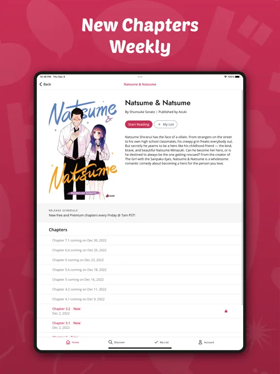 Azuki: Your Digital Manga Cafe iPad  스크린샷