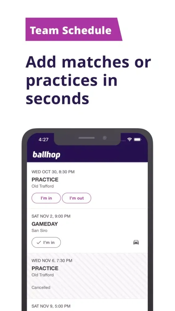 Captures d'écran de Ballhop - Soccer Team App
