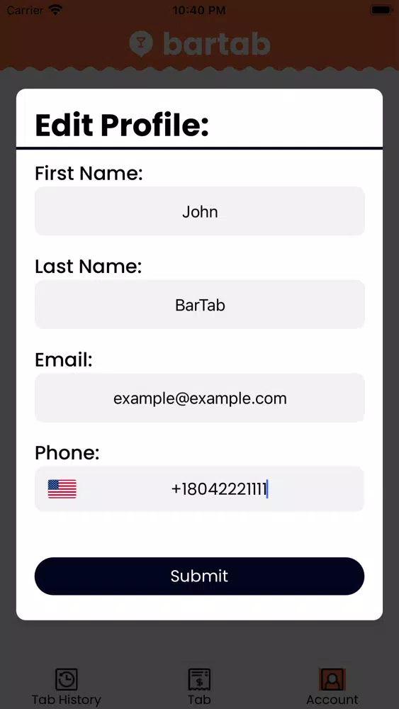 The BarTab应用截图