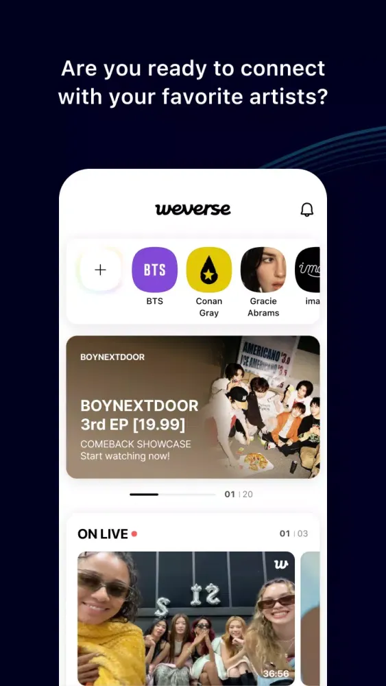 Скриншоты Weverse