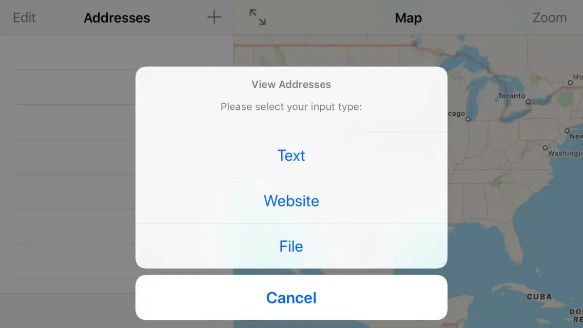 Ảnh chụp màn hình của Address Mapper
