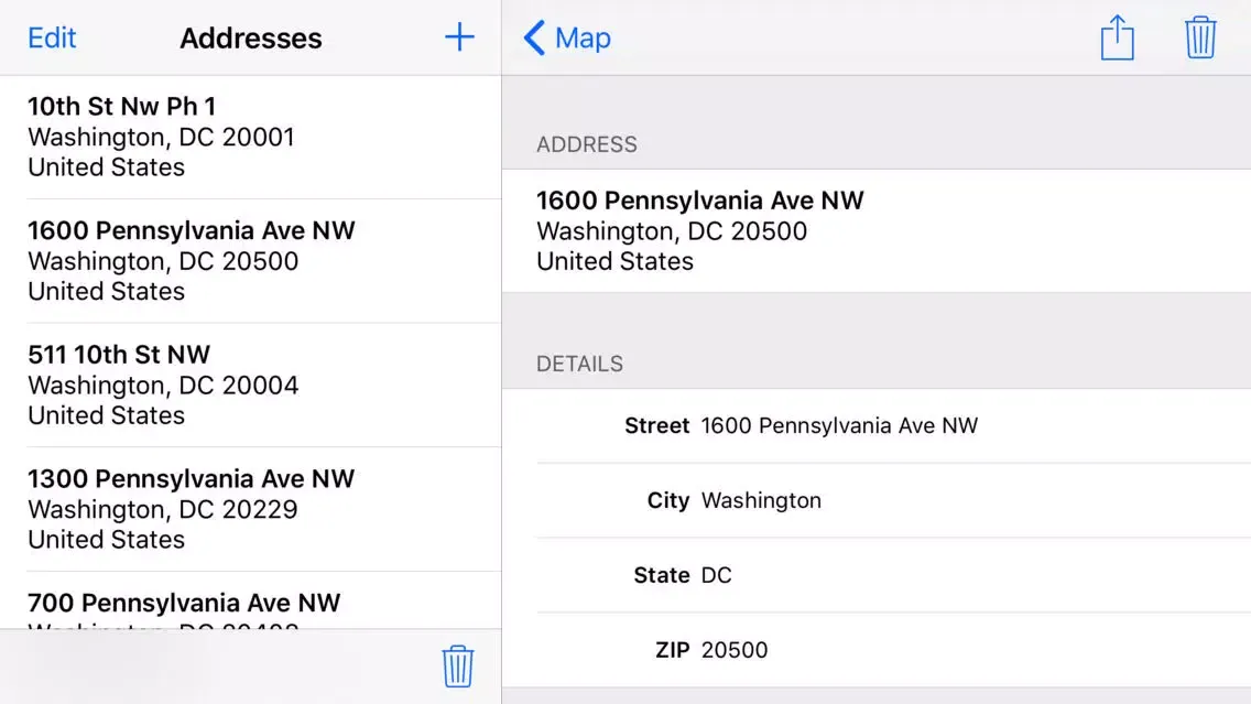 Ảnh chụp màn hình của Address Mapper