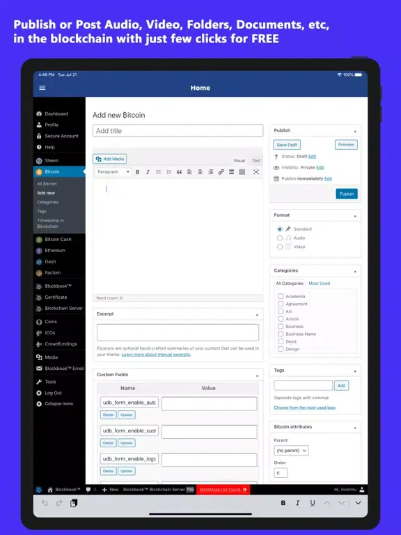 Blockbook™ iPad  スクリーンショット