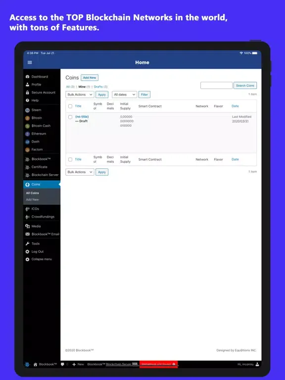Blockbook™ iPad  スクリーンショット