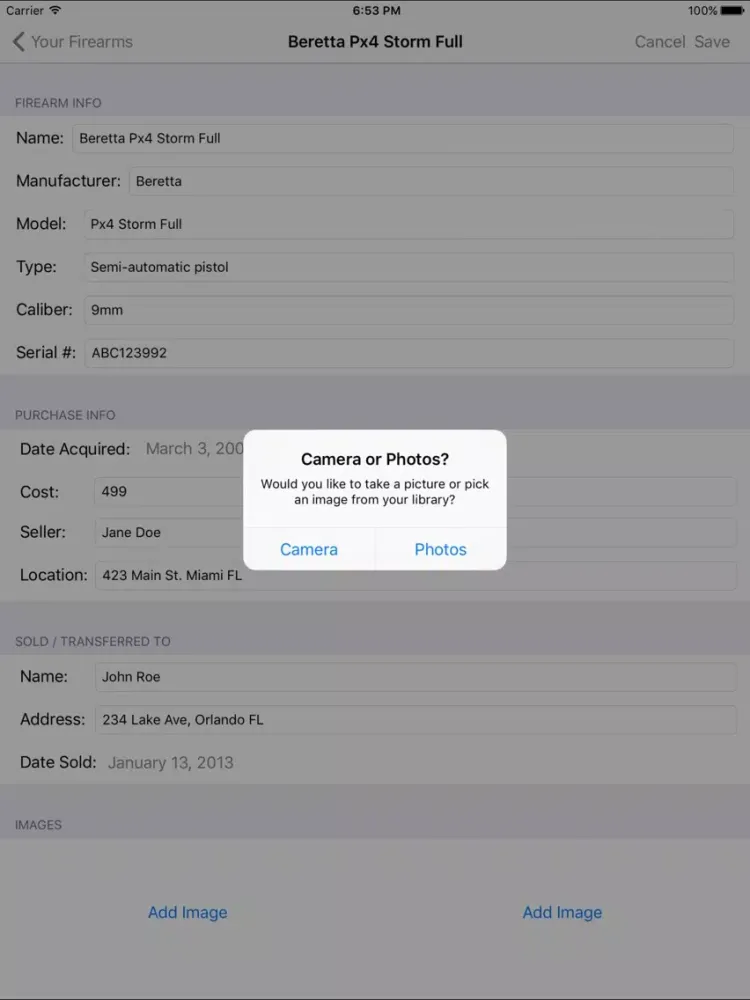 Capturas de tela do GunRecords Free iPad 