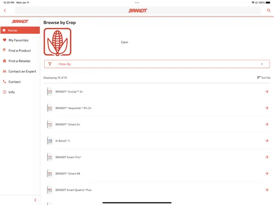BRANDT Ag Product Finder iPad  스크린샷