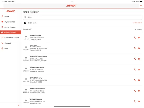BRANDT Ag Product Finder iPad  스크린샷