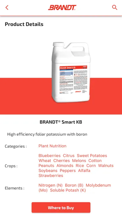 BRANDT Ag Product Finder 스크린샷