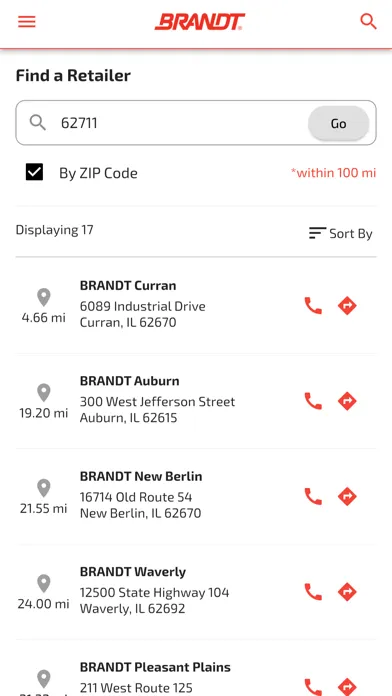 BRANDT Ag Product Finder 스크린샷