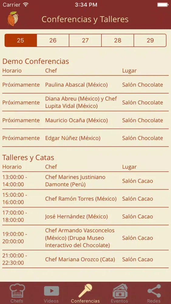 Festival del Chocolate应用截图