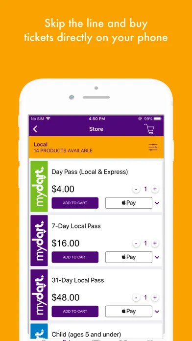 Ảnh chụp màn hình của MyDART Des Moines