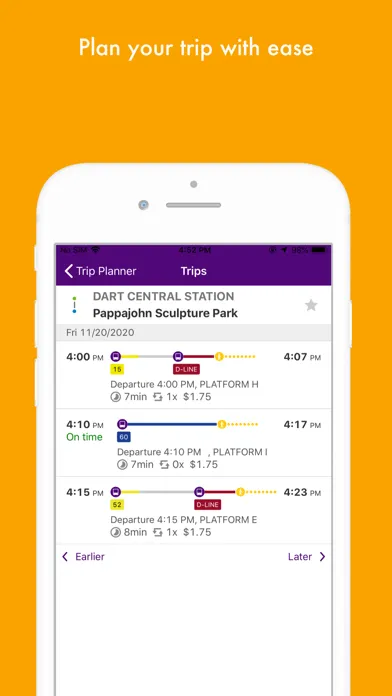 Ảnh chụp màn hình của MyDART Des Moines