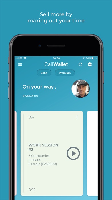 Tangkapan layar CallWallet – Making CRM Mobile